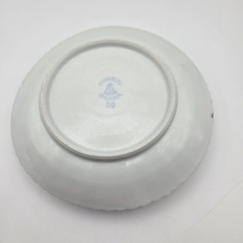 Vintage China Blau Bavaria Asian Pattern Blue & White Butter Dish Germany - Picture 10 of 14